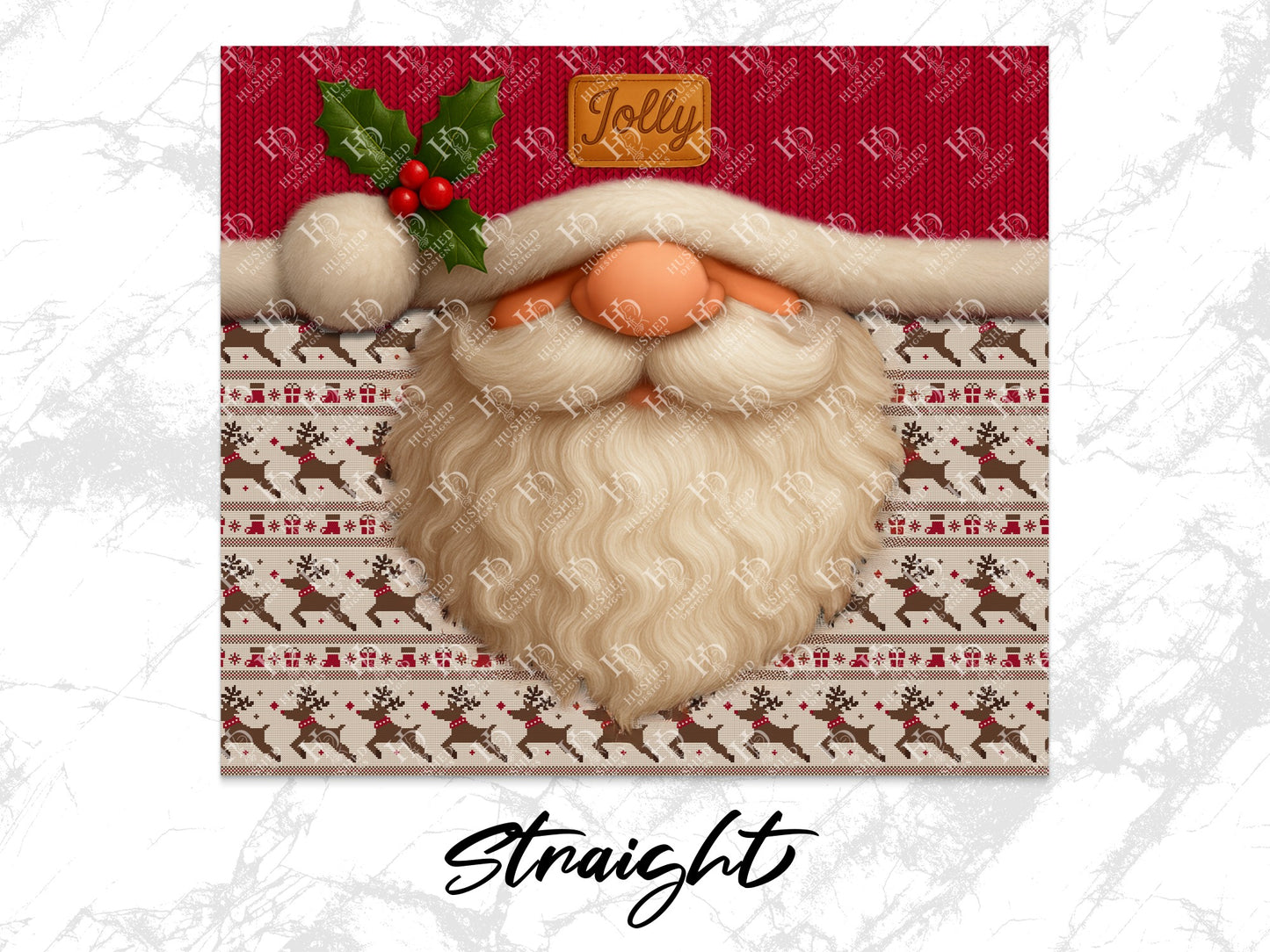 Christmas Santa Claus Wall Art, Holiday Home Decor, Festive Santa Print, Unique Seasonal Gift, Vintage Style Reindeer Background