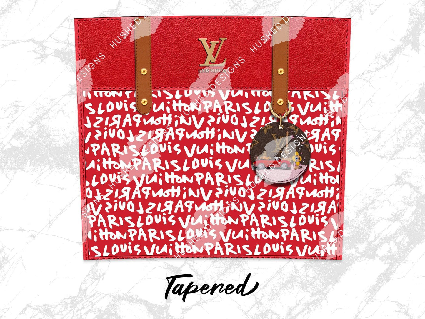 LV Red Graffiti Monogram Plain - Hushed Designs