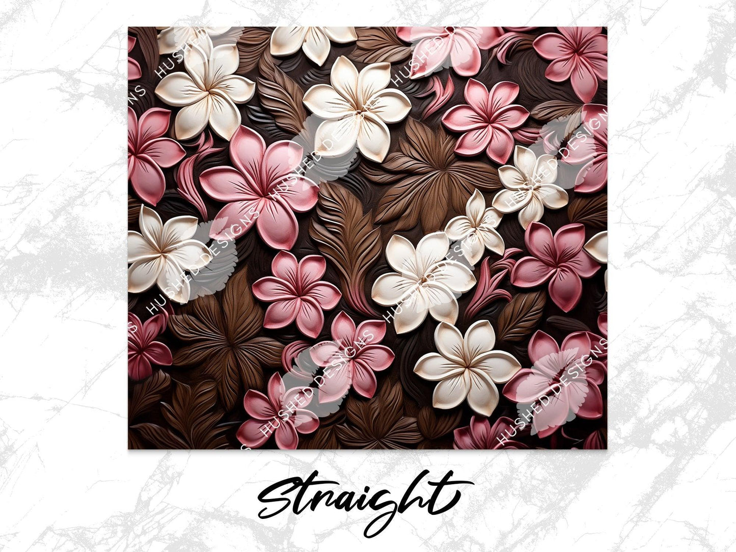 Plumeria Flower Tooled Leather - Hushed Designs