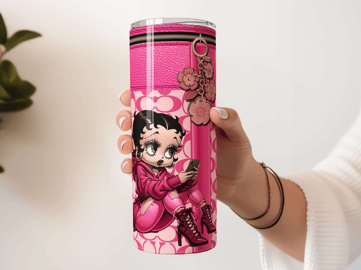 NY Coach Pink Monogram with Betty Boop Plain - Hushed Designs