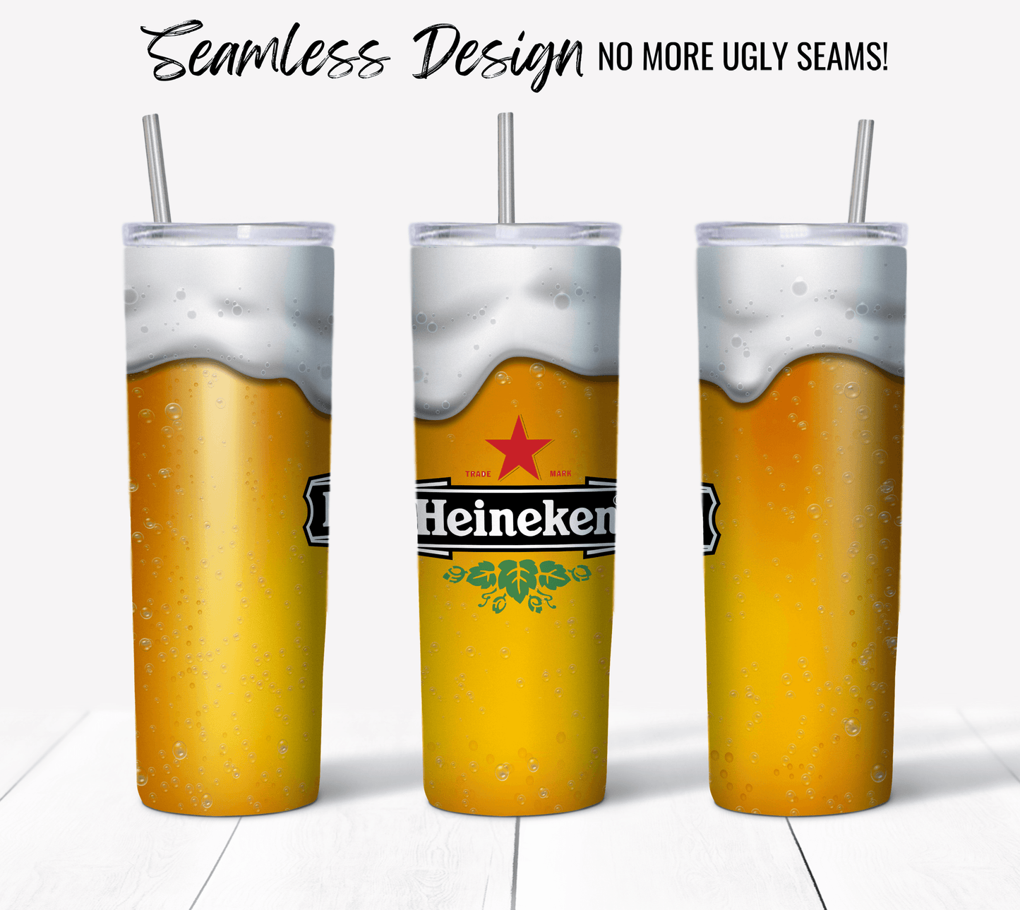 Heineken Beer Glass - Hushed Designs