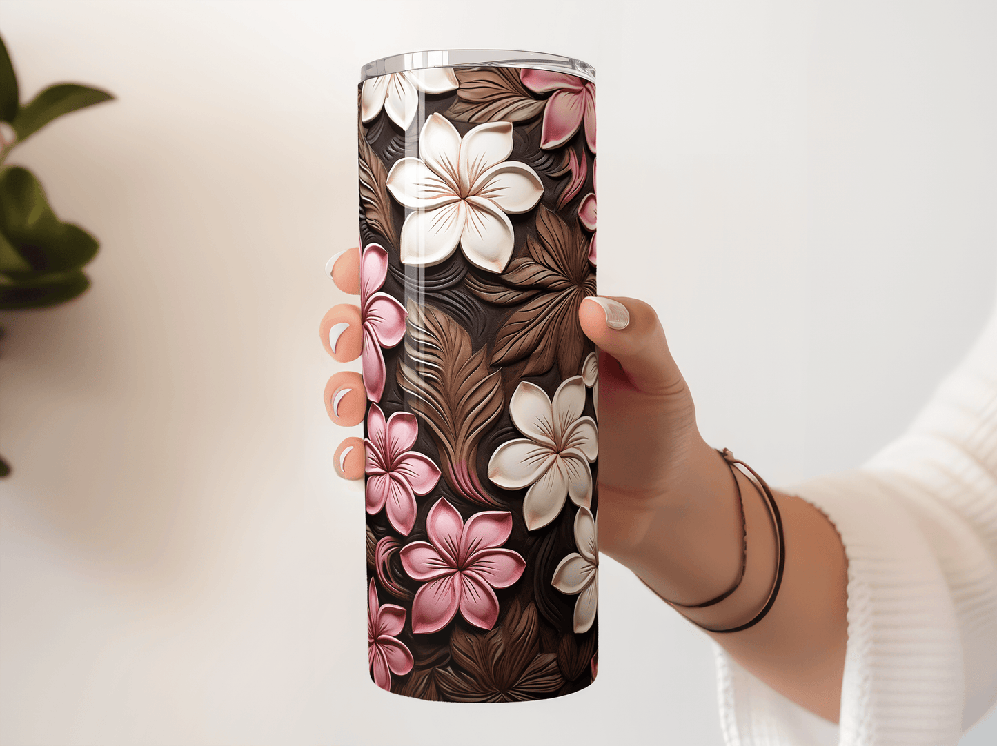 Plumeria Flower Tooled Leather - Hushed Designs