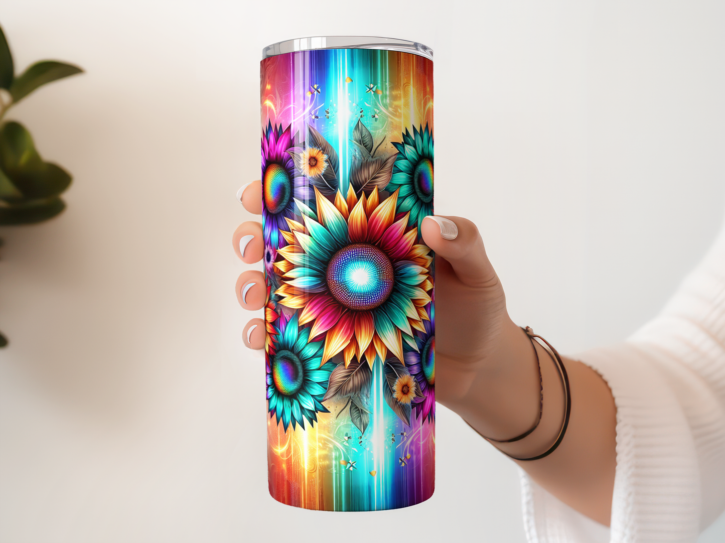 Colorful Mandala Flower Tumbler, Stainless Steel Travel Mug, Vibrant Insulated Cup, Gift Idea