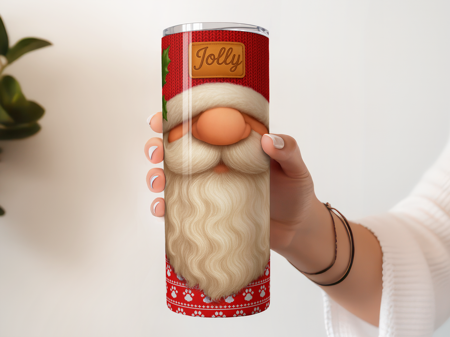 Santa Claus Tumbler, Festive Christmas Insulated Cup, Holiday Drinkware, Unique Jolly Santa Gift