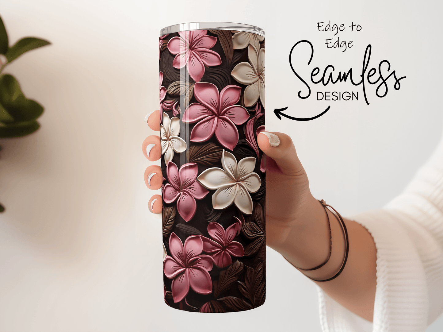 Plumeria Flower Tooled Leather - Hushed Designs