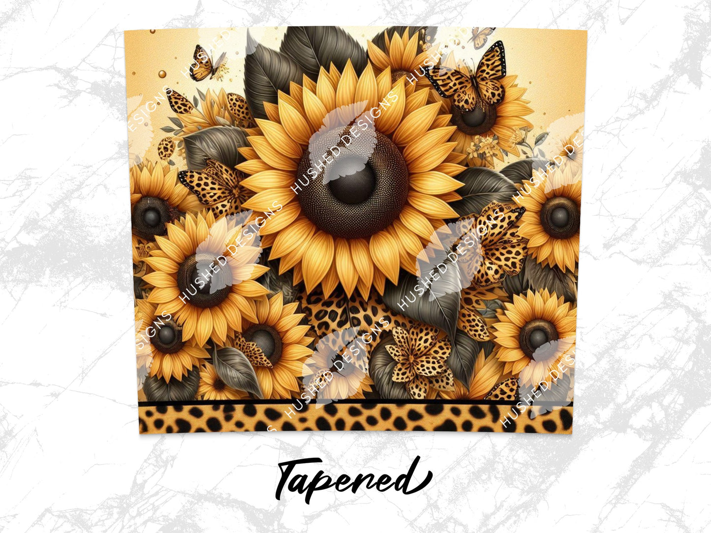 Sunflower Leopard Print Wall Art, Floral Animal Pattern Canvas Decor, Vibrant Home Decoration