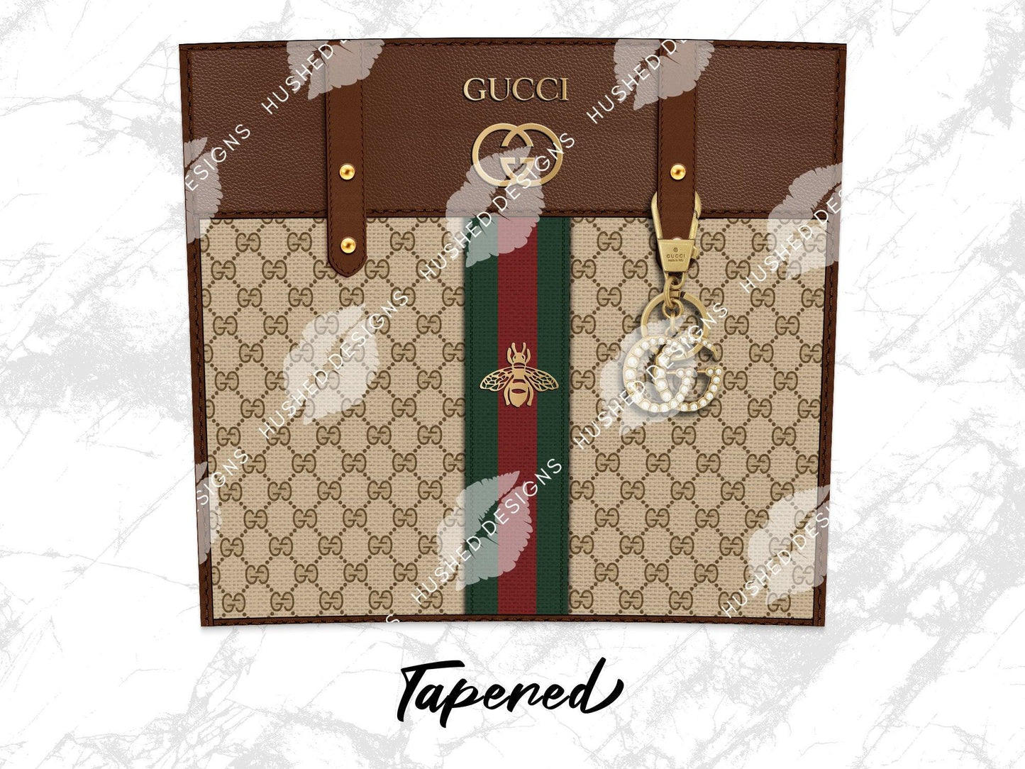 Gucci Brown Monogram Fabric Texture - Hushed Designs