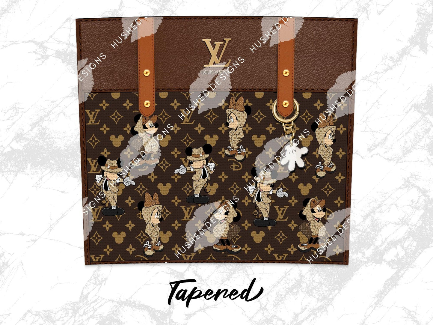 LV Brown Mickey & Minnie Fabric Texture - Hushed Designs