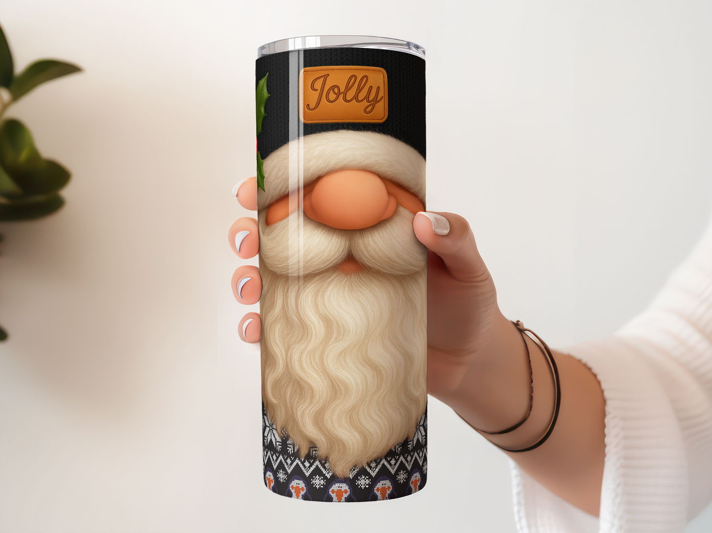 Santa Beard Tumbler, Jolly Christmas Travel Mug, Festive Beard Coffee Cup, Holiday Gift Idea