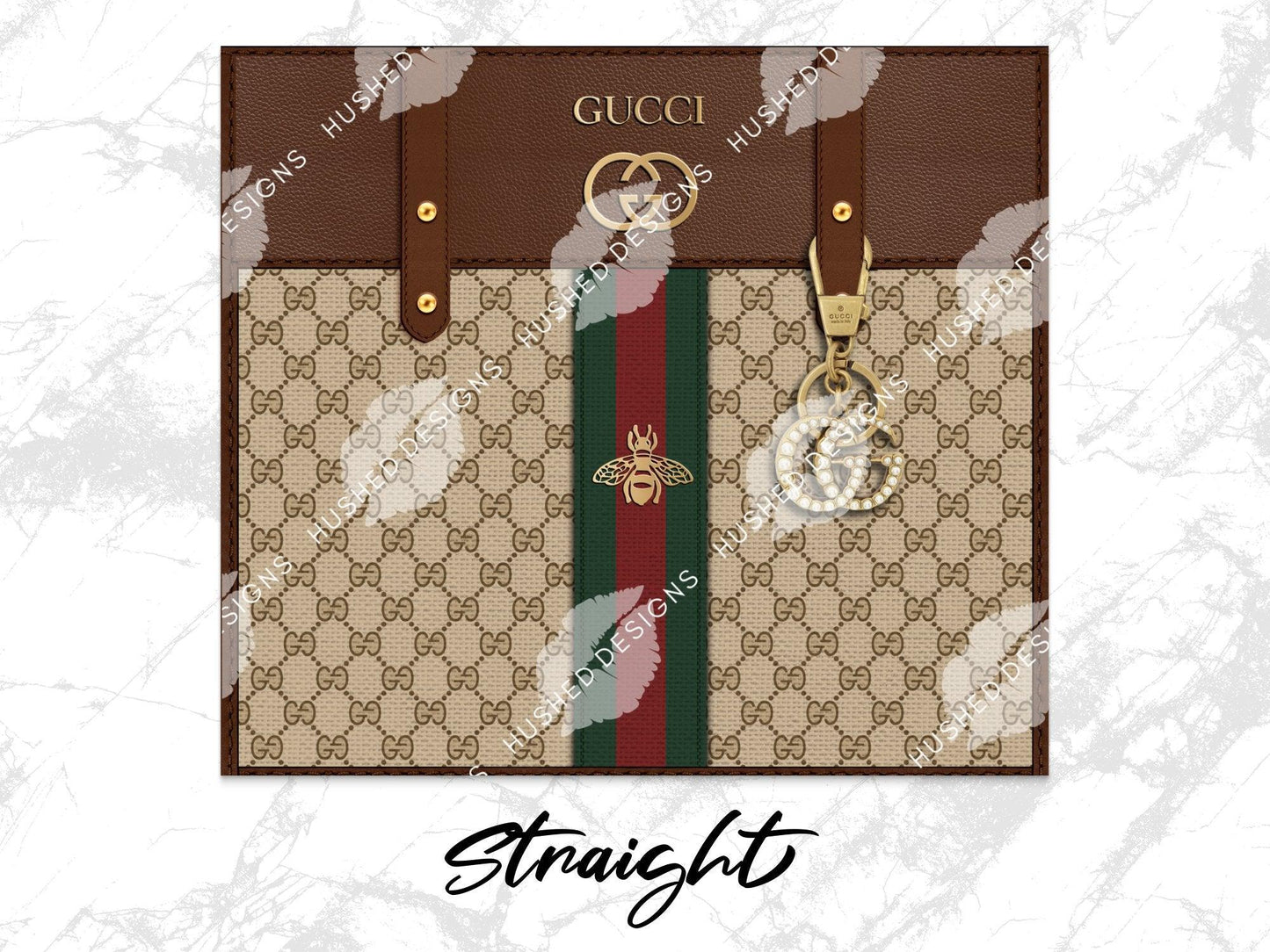 Gucci Brown Monogram Fabric Texture - Hushed Designs