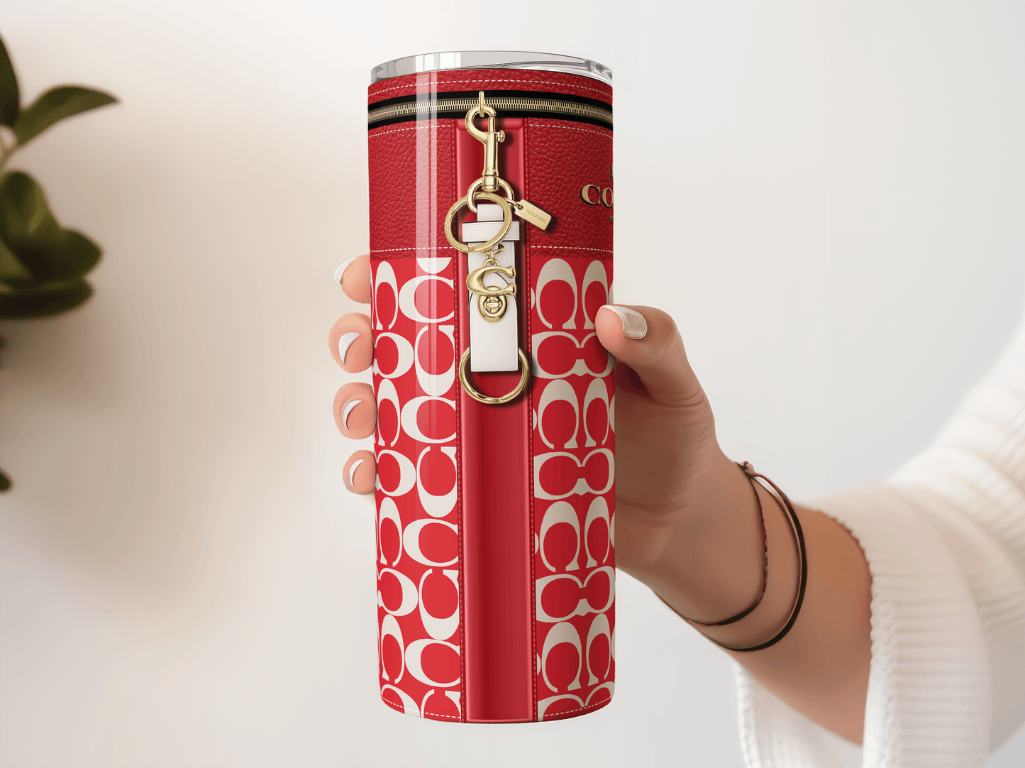 NY Coach Red Monogram Plain - Hushed Designs