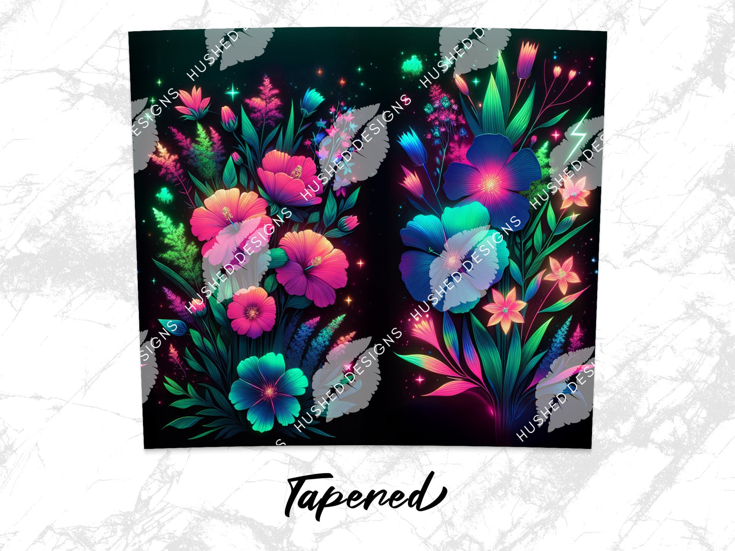 Neon Floral Wall Art, Colorful Flower Print, Vibrant Home Decor, Modern Botanical Poster