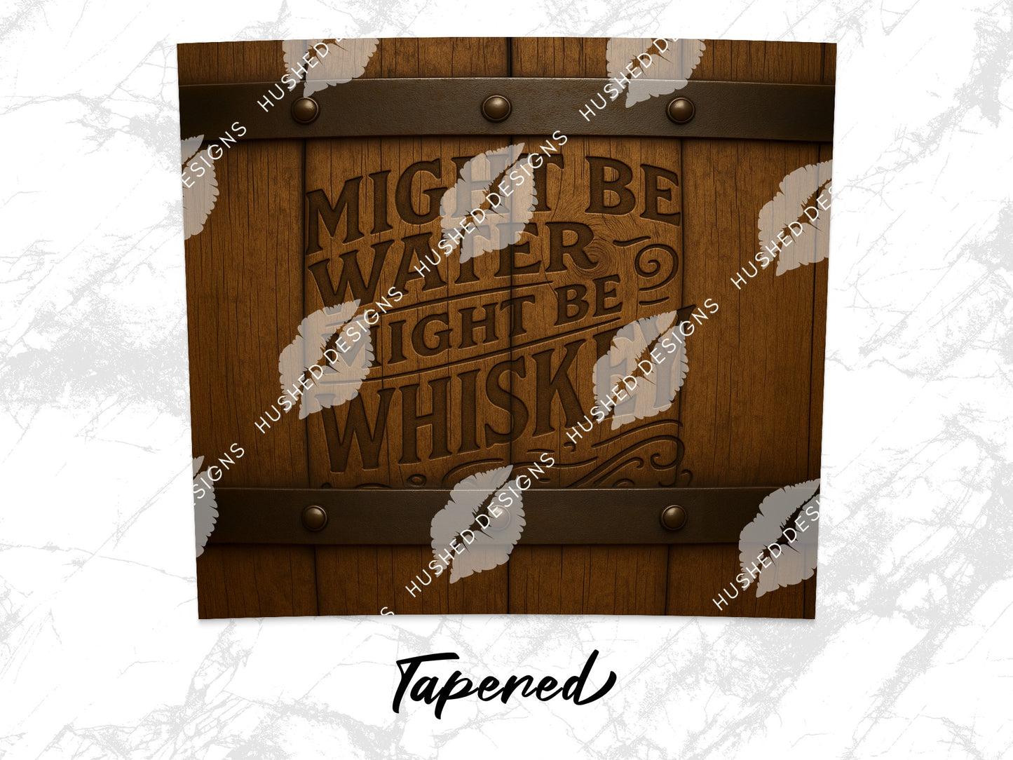 Rustic Wooden Barrel Top Sign, Might Be Water Might Be Whisky, Home Bar Decor