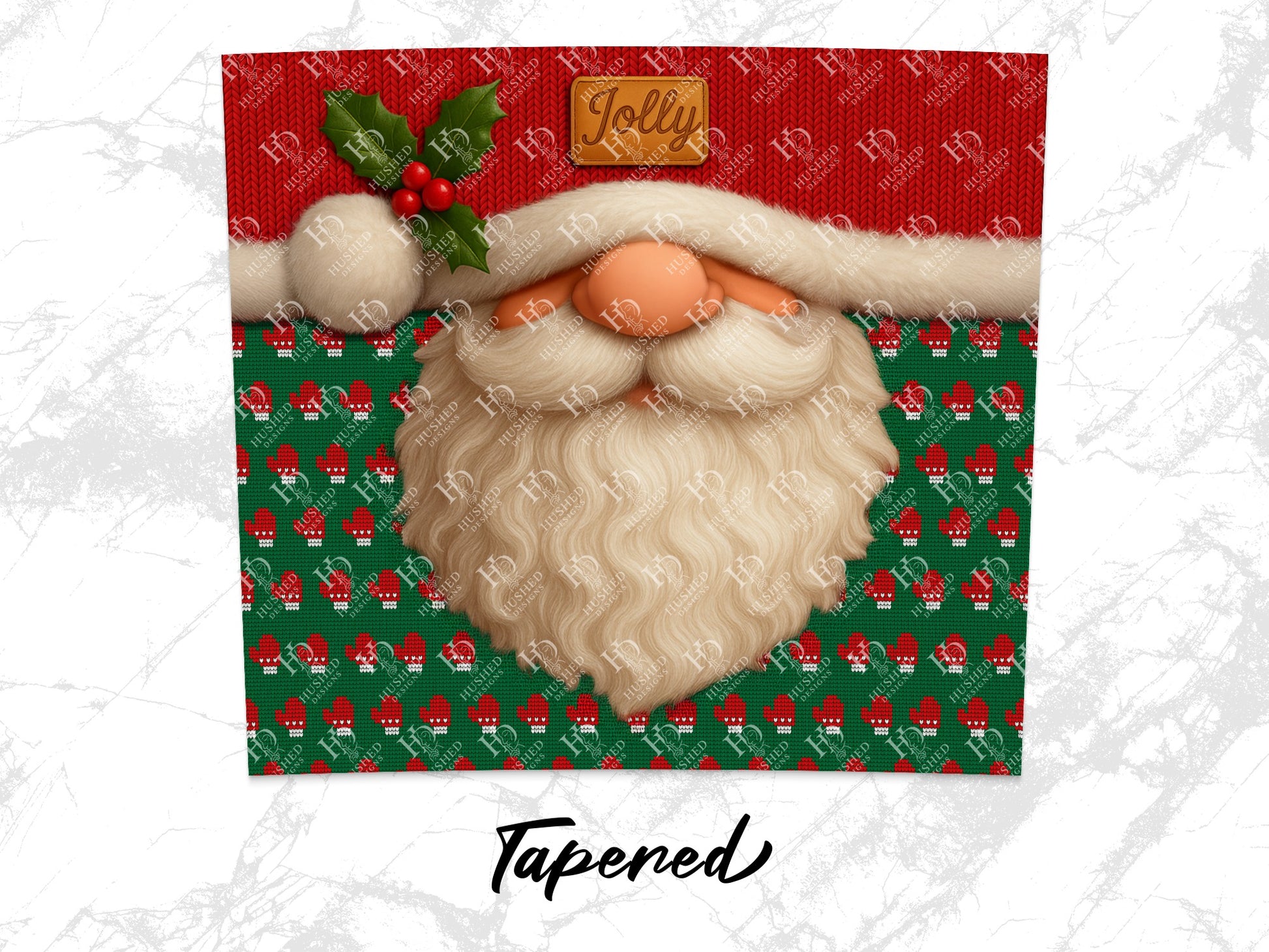 Festive Christmas Santa Claus Face Fabric Print, Jolly Holiday Decorative Material, Red and Green Seasonal Craft Supply