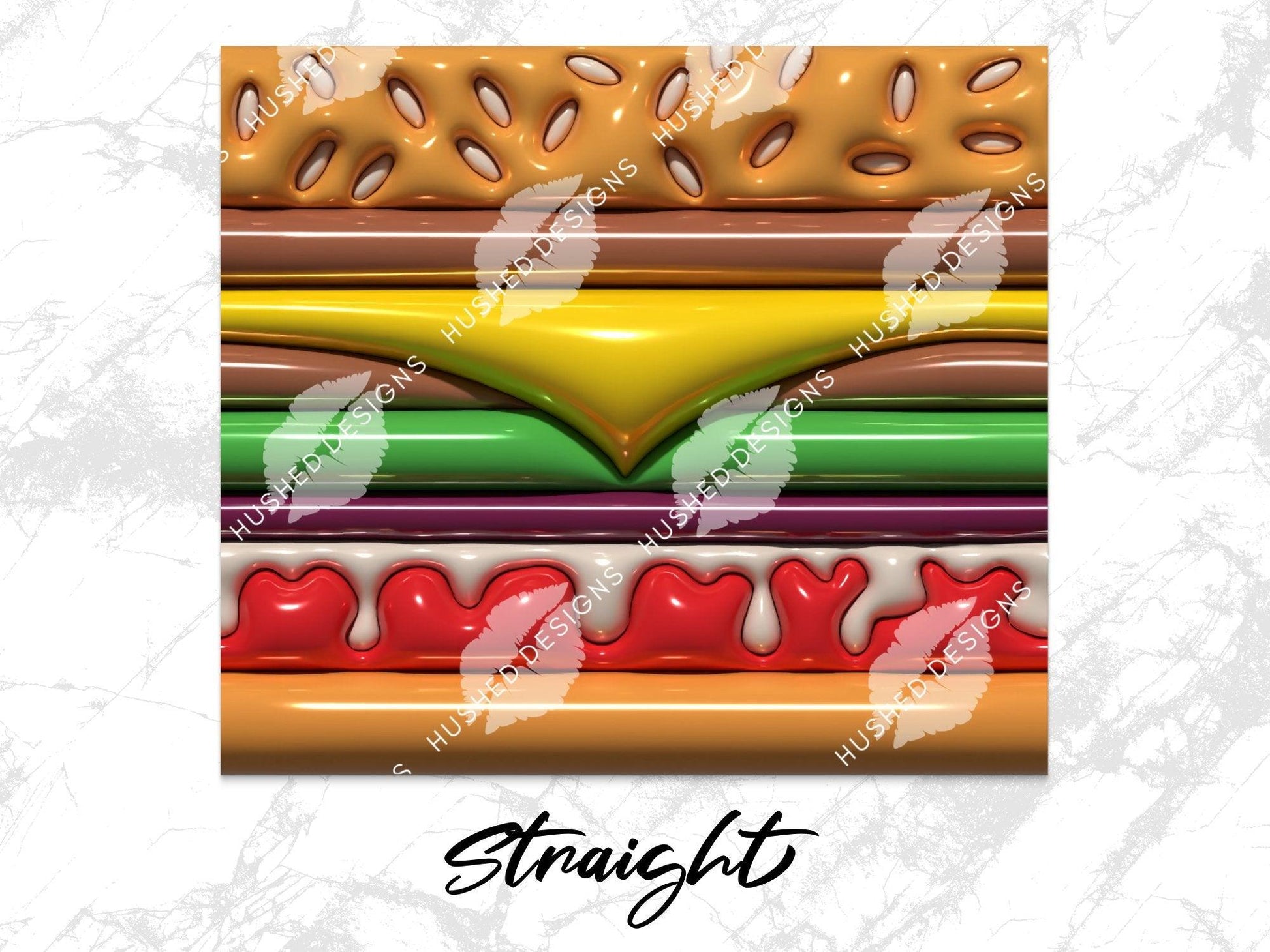 Hamburger 3D Puff - Hushed Designs