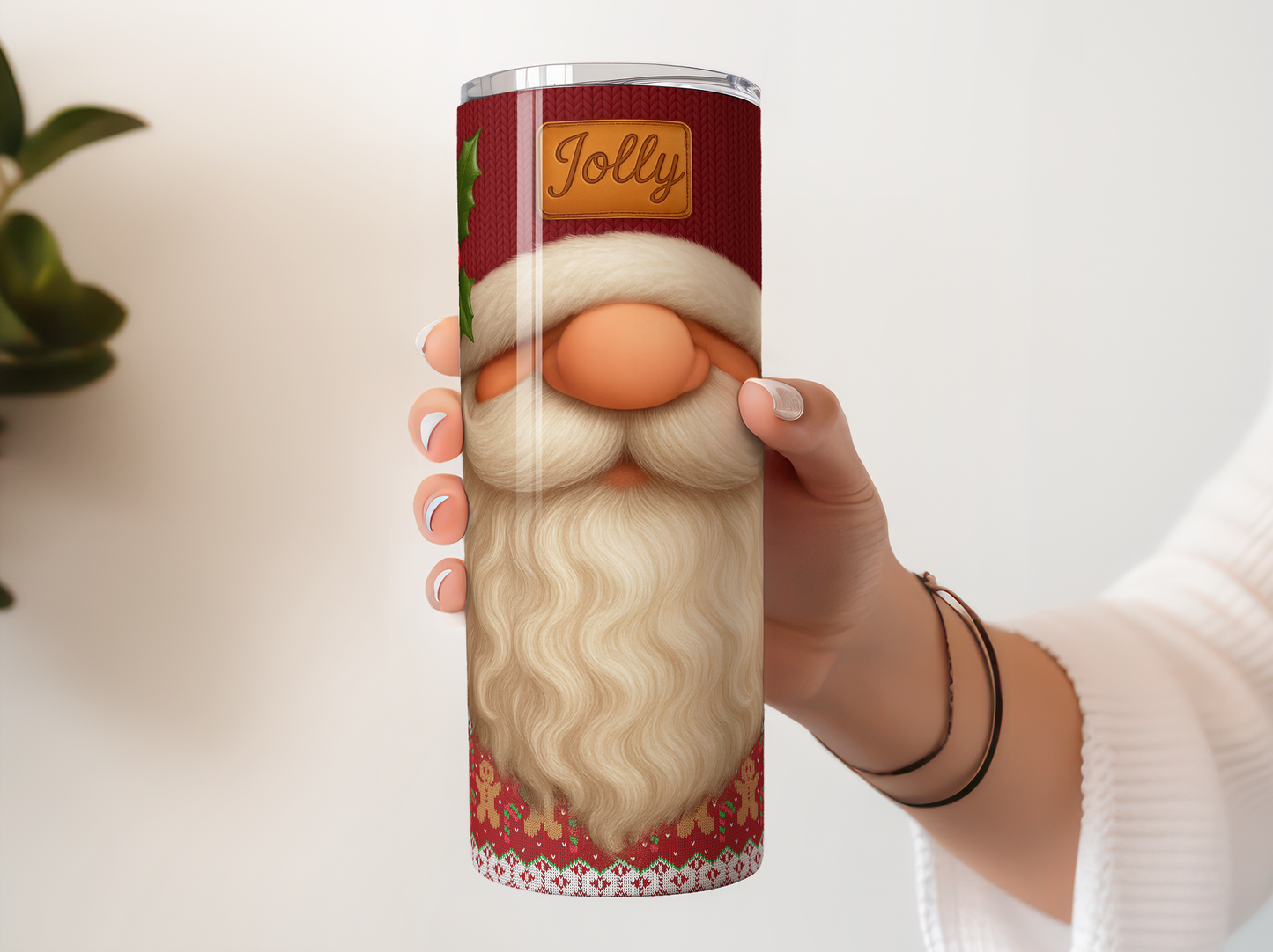 Festive Santa Claus Tumbler, Christmas Insulated Drinkware, Holiday Coffee Mug, Winter Beverage Holder, Unique Gift Idea