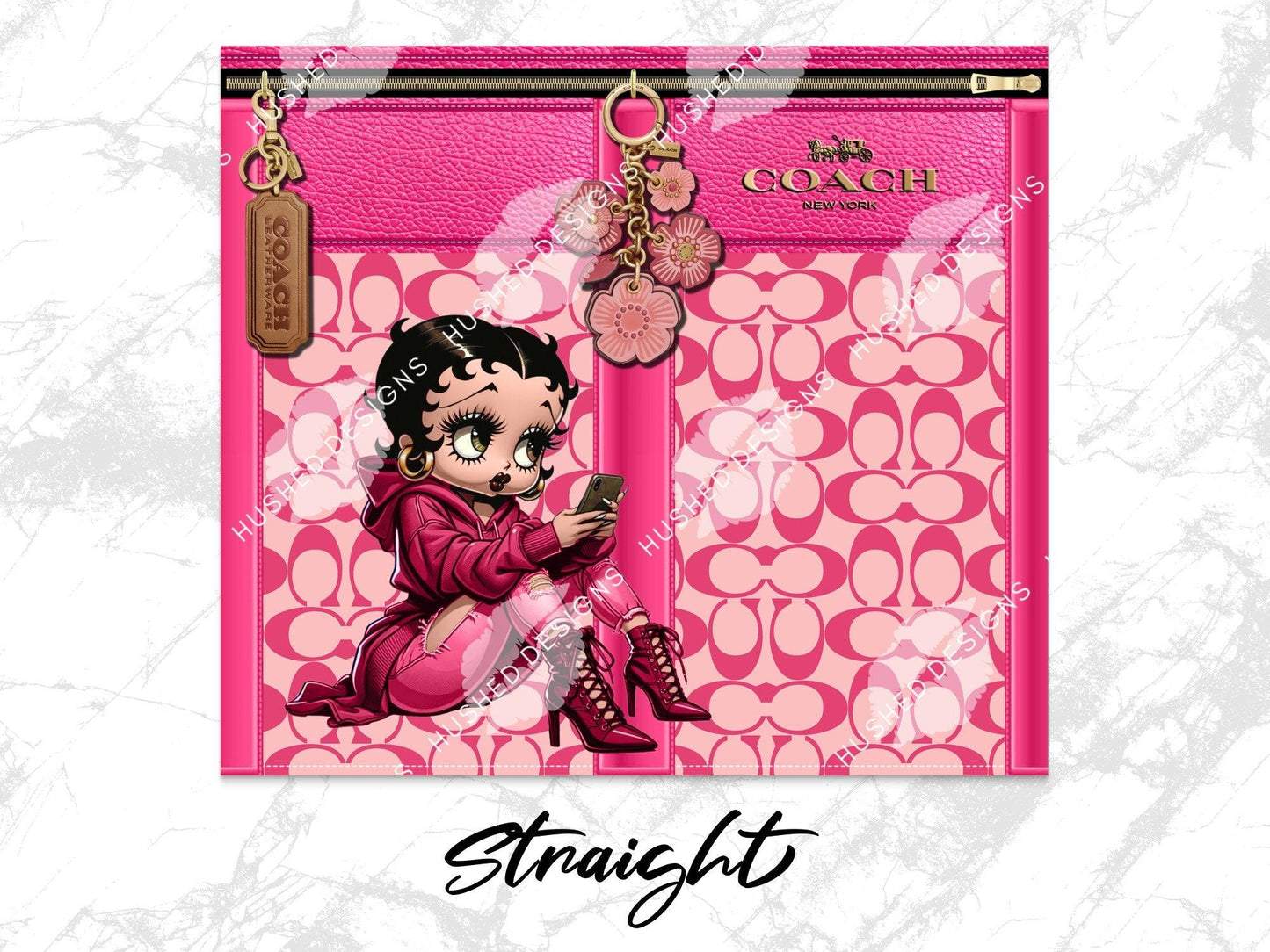 NY Coach Pink Monogram with Betty Boop Plain - Hushed Designs