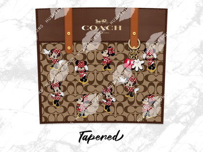 NY Coach Brown Monogram with Minnie Fabric Texture - Hushed Designs