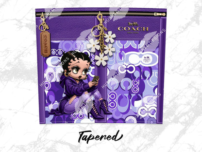 NY Coach Purple Monogram with Betty Boop Plain - Hushed Designs