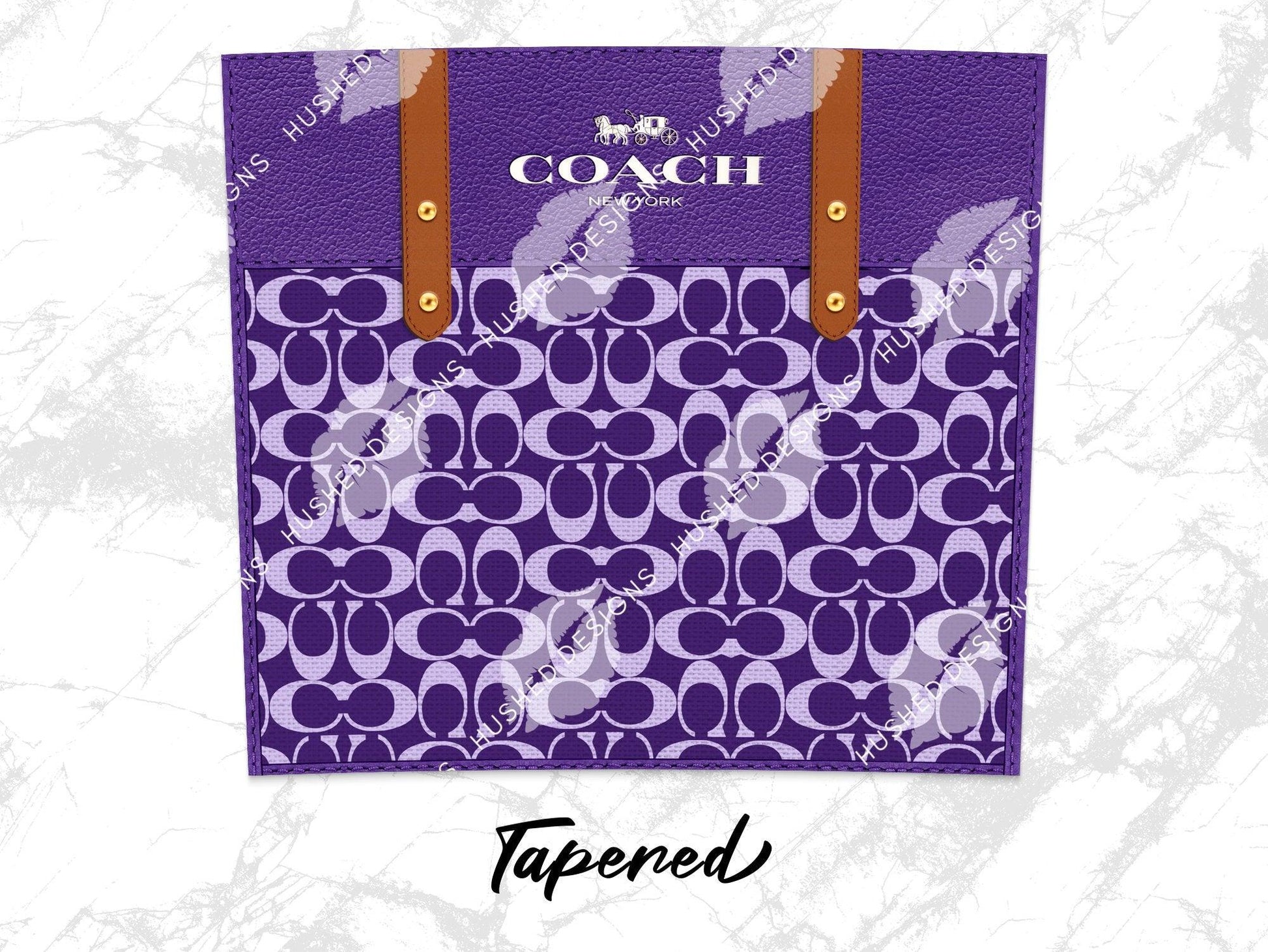 NY Coach Purple Monogram Fabric Texture - Hushed Designs