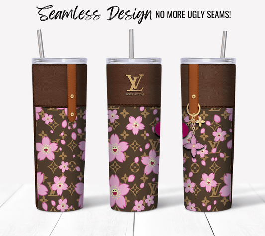 LV Brown Cherry Blossom Plain - Hushed Designs