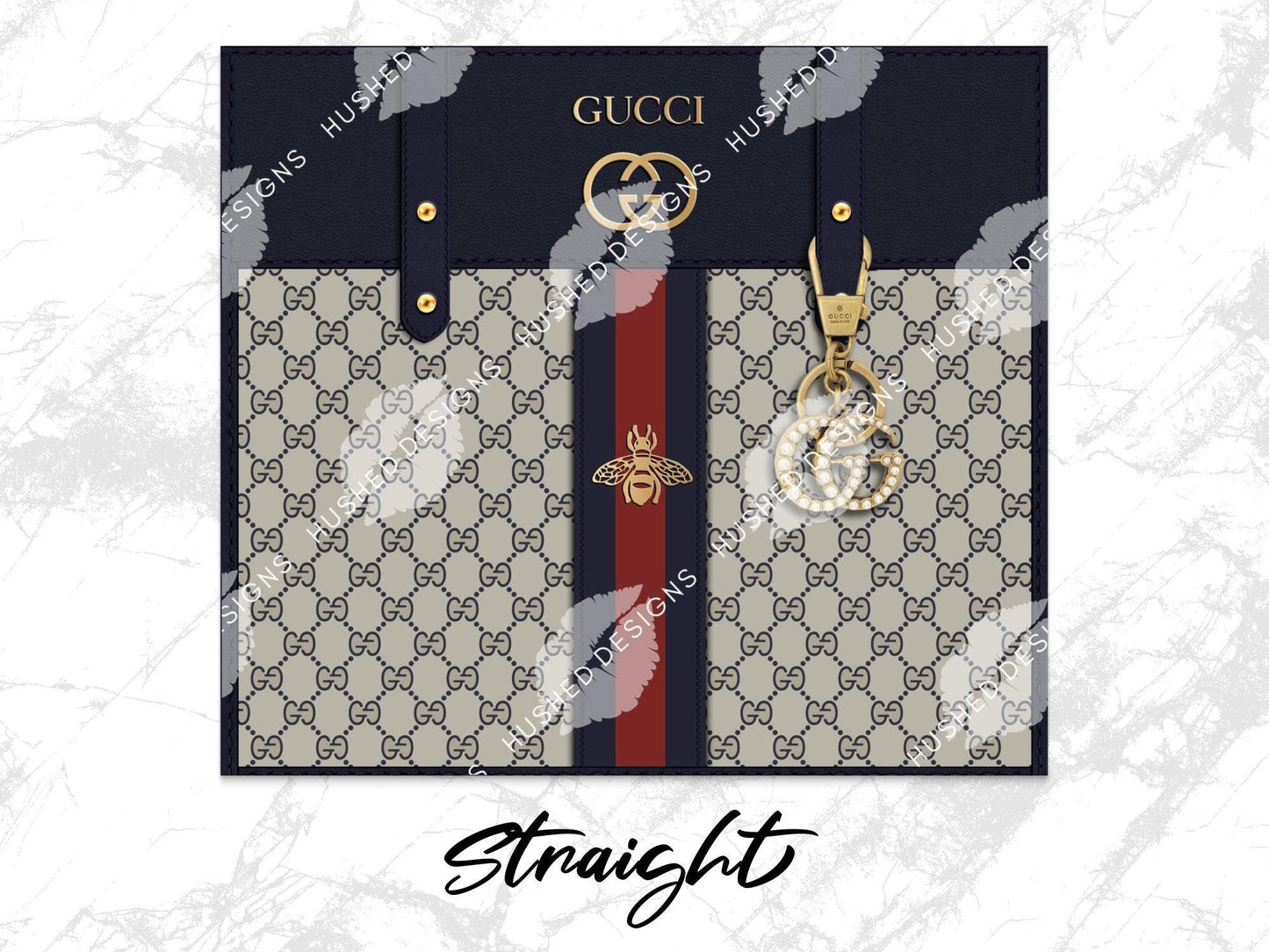 Gucci Navy Blue Monogram Plain - Hushed Designs