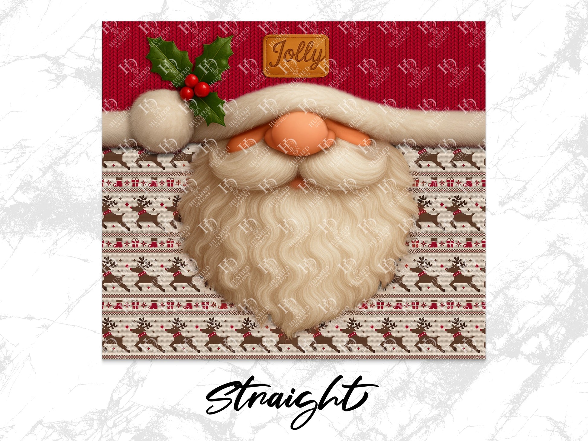 Christmas Santa Claus Wall Art, Holiday Home Decor, Festive Santa Print, Unique Seasonal Gift, Vintage Style Reindeer Background