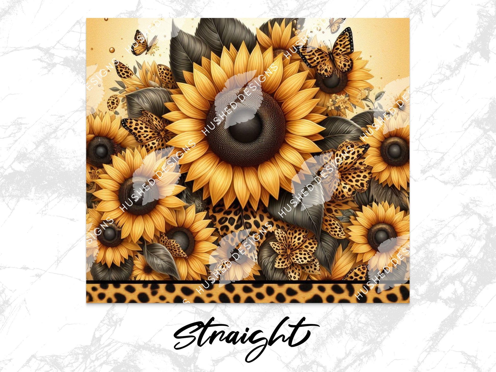 Sunflower and Leopard Print Wall Art, Floral Home Decor, Modern Nature Inspired Poster, Vibrant Bedroom Decoration