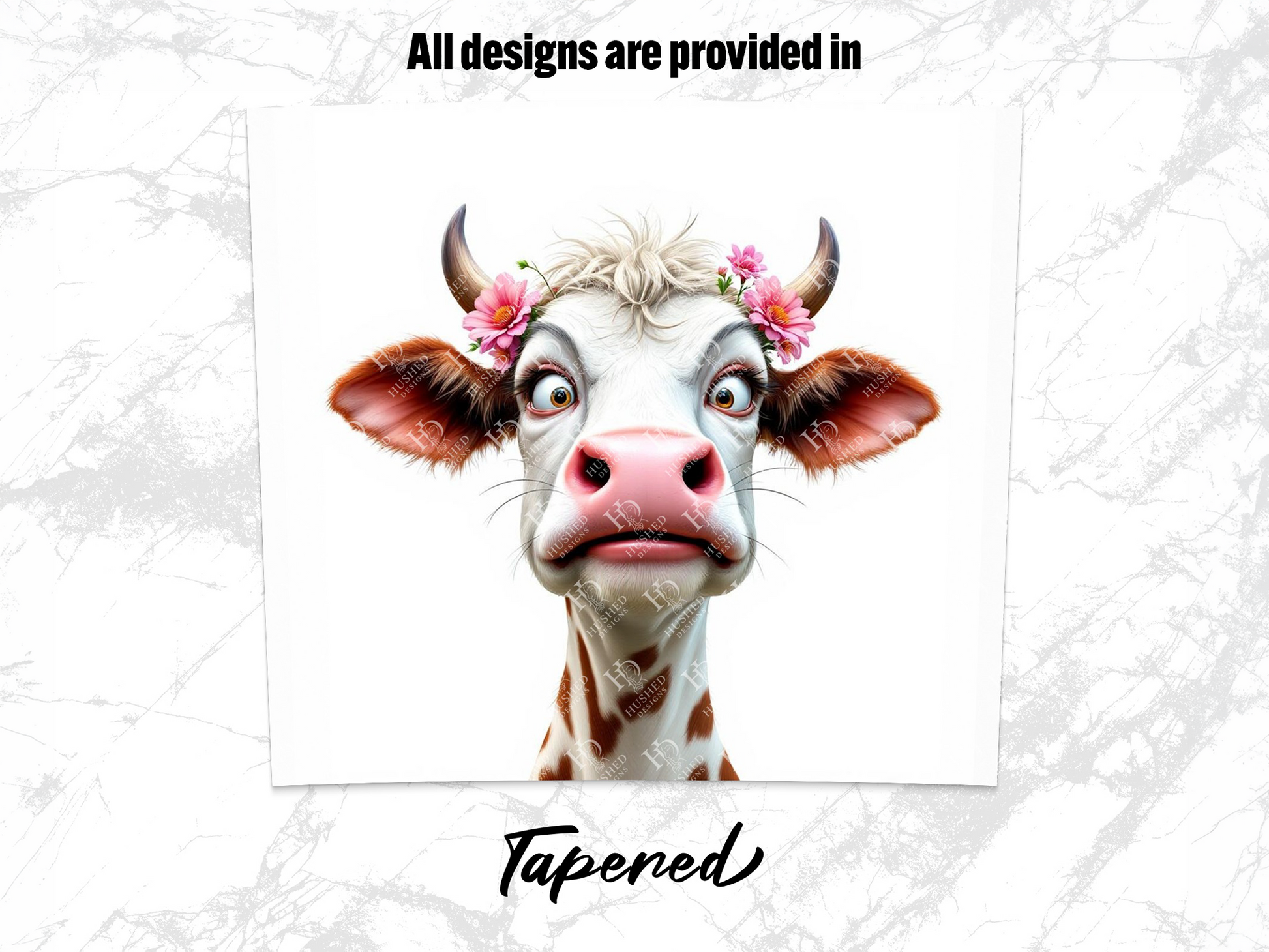 Quirky Cow Floral Head Big Eyed Farm Animal Tapened Product Type