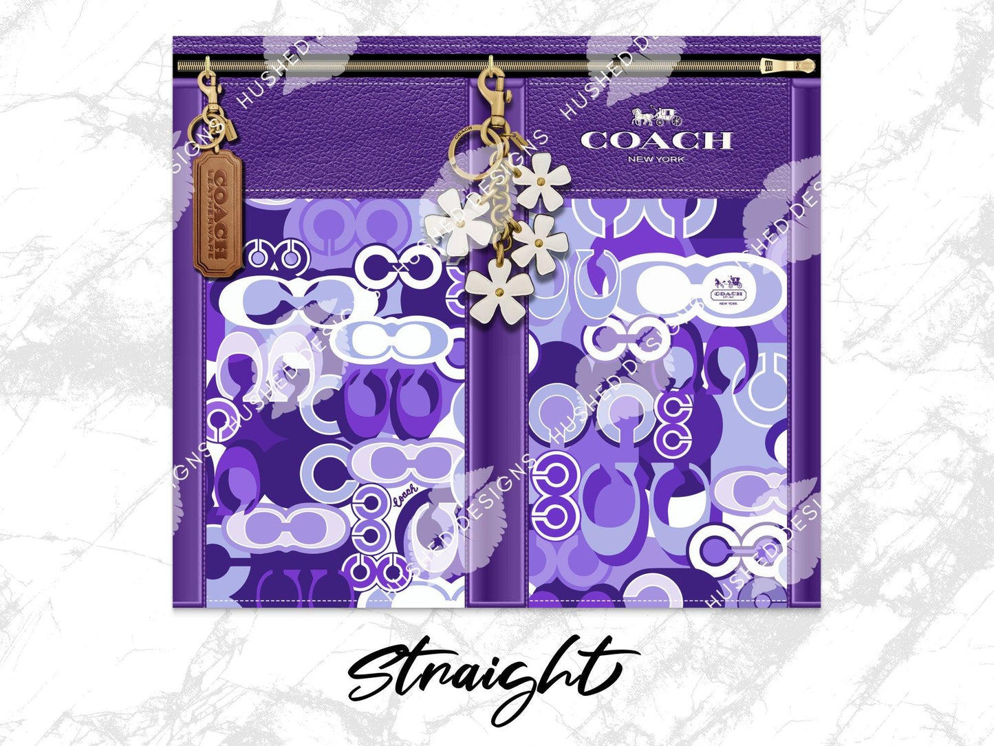 NY Coach Purple Monogram Plain - Hushed Designs