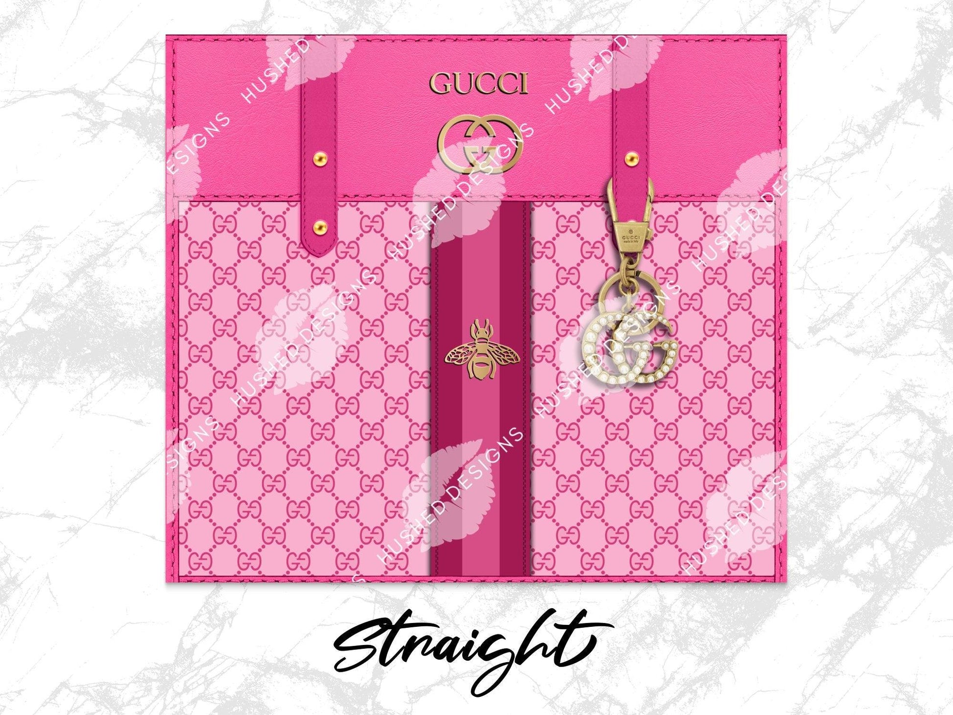 Gucci Pink Monogram with Pink Strap Plain - Hushed Designs