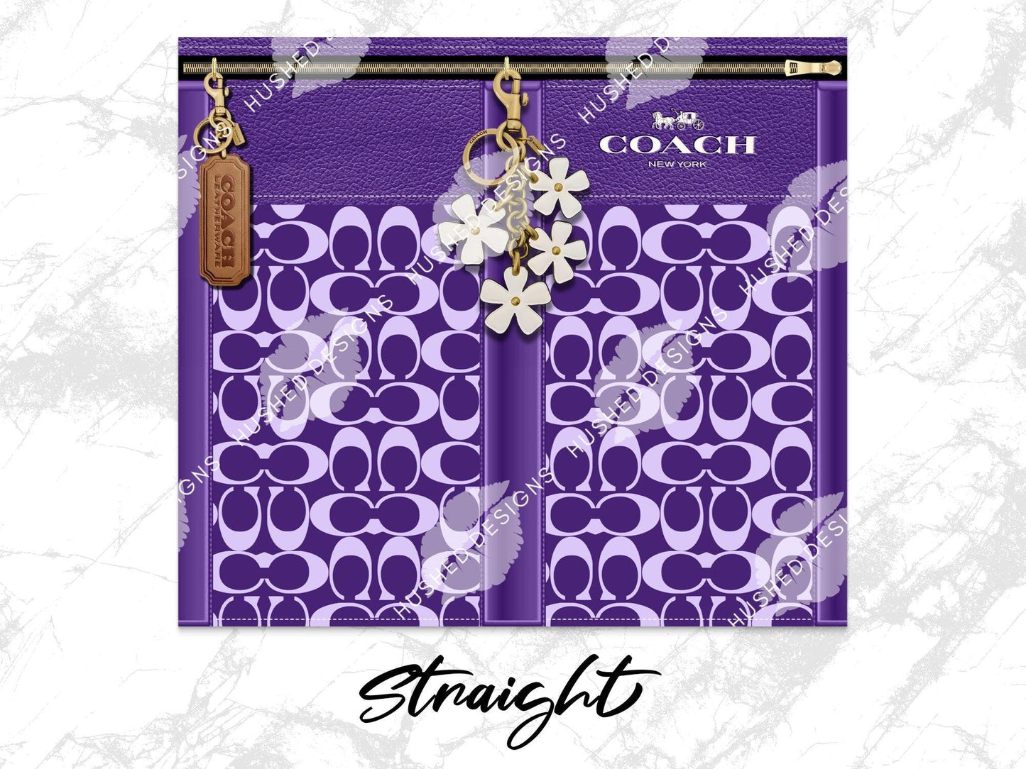 NY Coach Purple Monogram Plain - Hushed Designs