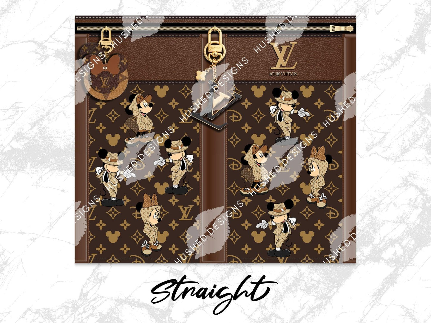 LV Brown Mickey & Minnie Designer Plain - Hushed Designs