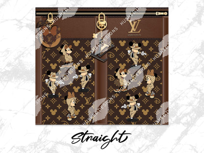 LV Brown Mickey & Minnie Designer Plain - Hushed Designs