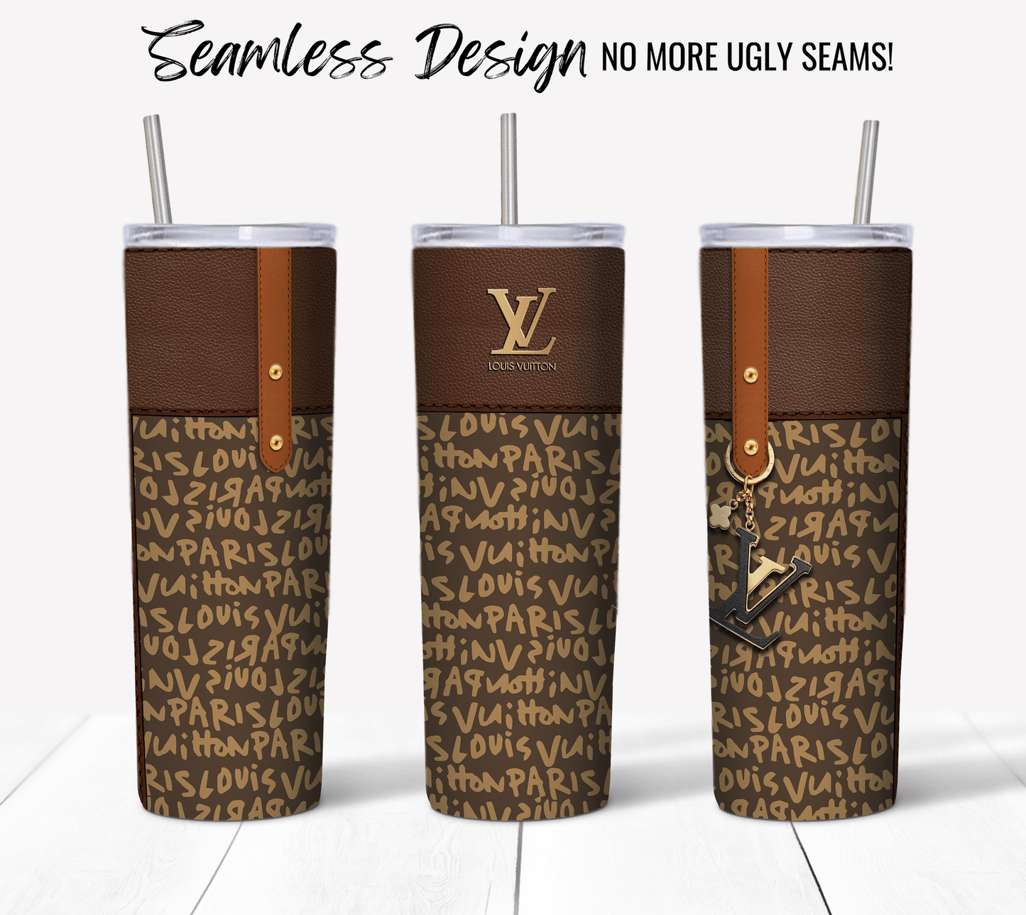 LV Brown Graffiti Monogram Plain - Hushed Designs