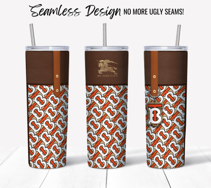 Burberry Orange and White Monogram - Hushed Designs