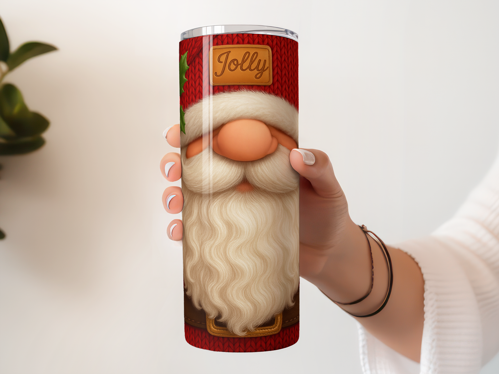 Jolly Christmas Gnome Design Festive Holiday Tumbler product type