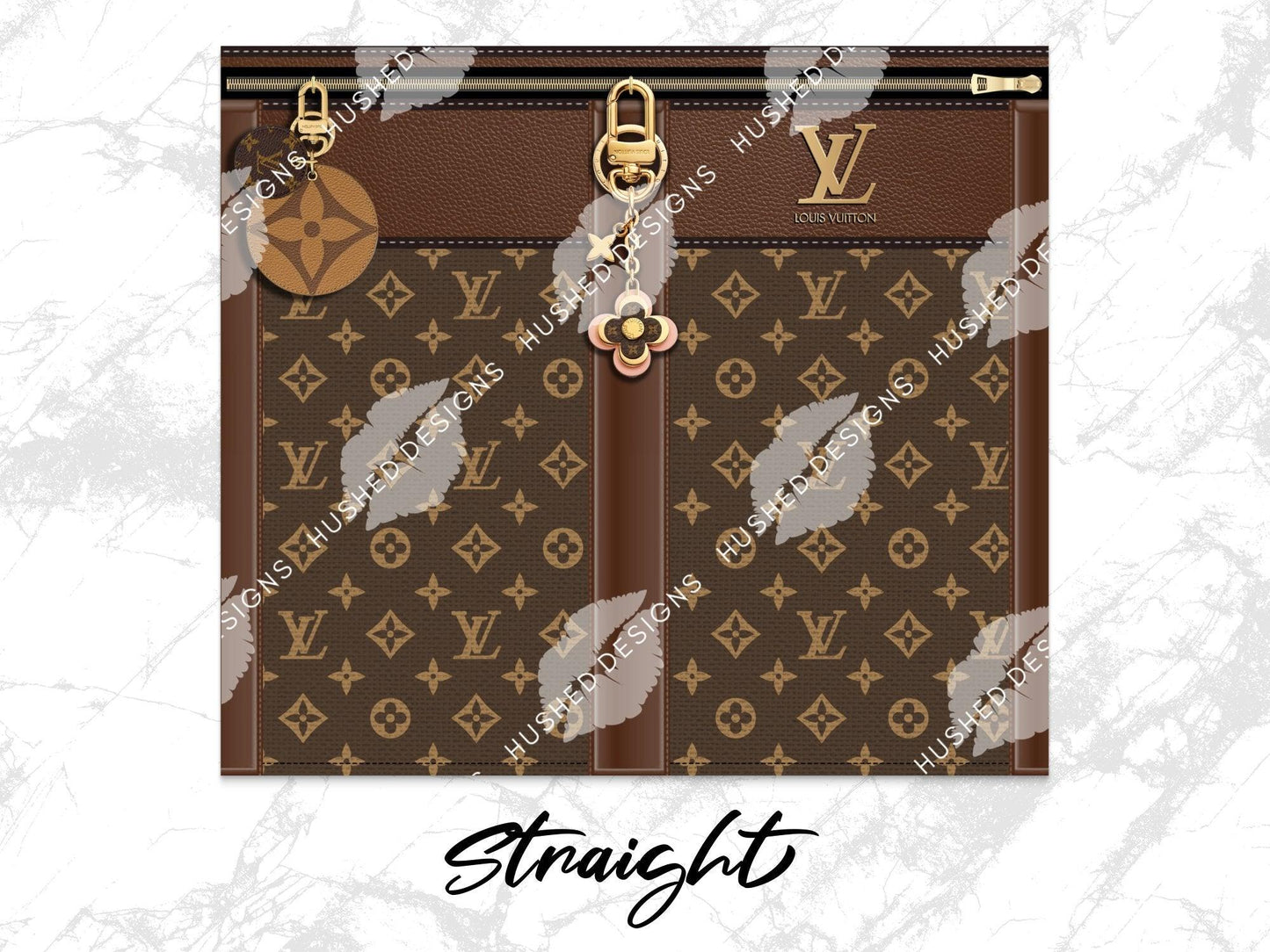 LV Brown Monogram Fabric Texture - Hushed Designs