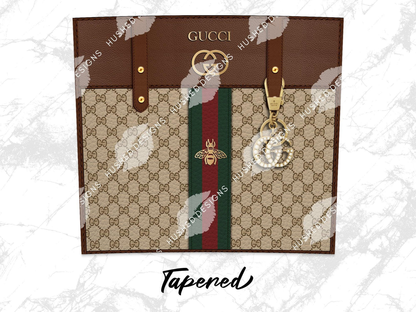 Gucci Brown Monogram Leather Texture - Hushed Designs