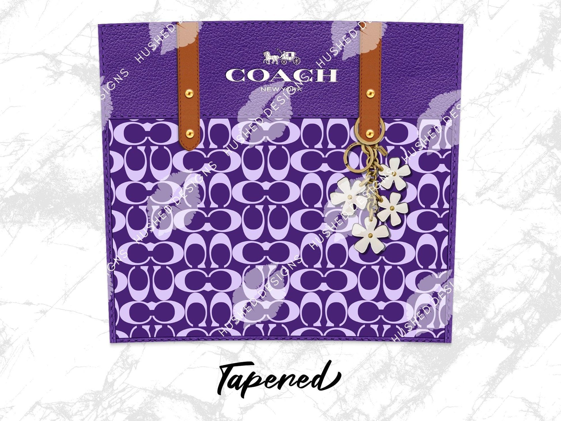 NY Coach Purple Monogram Plain - Hushed Designs