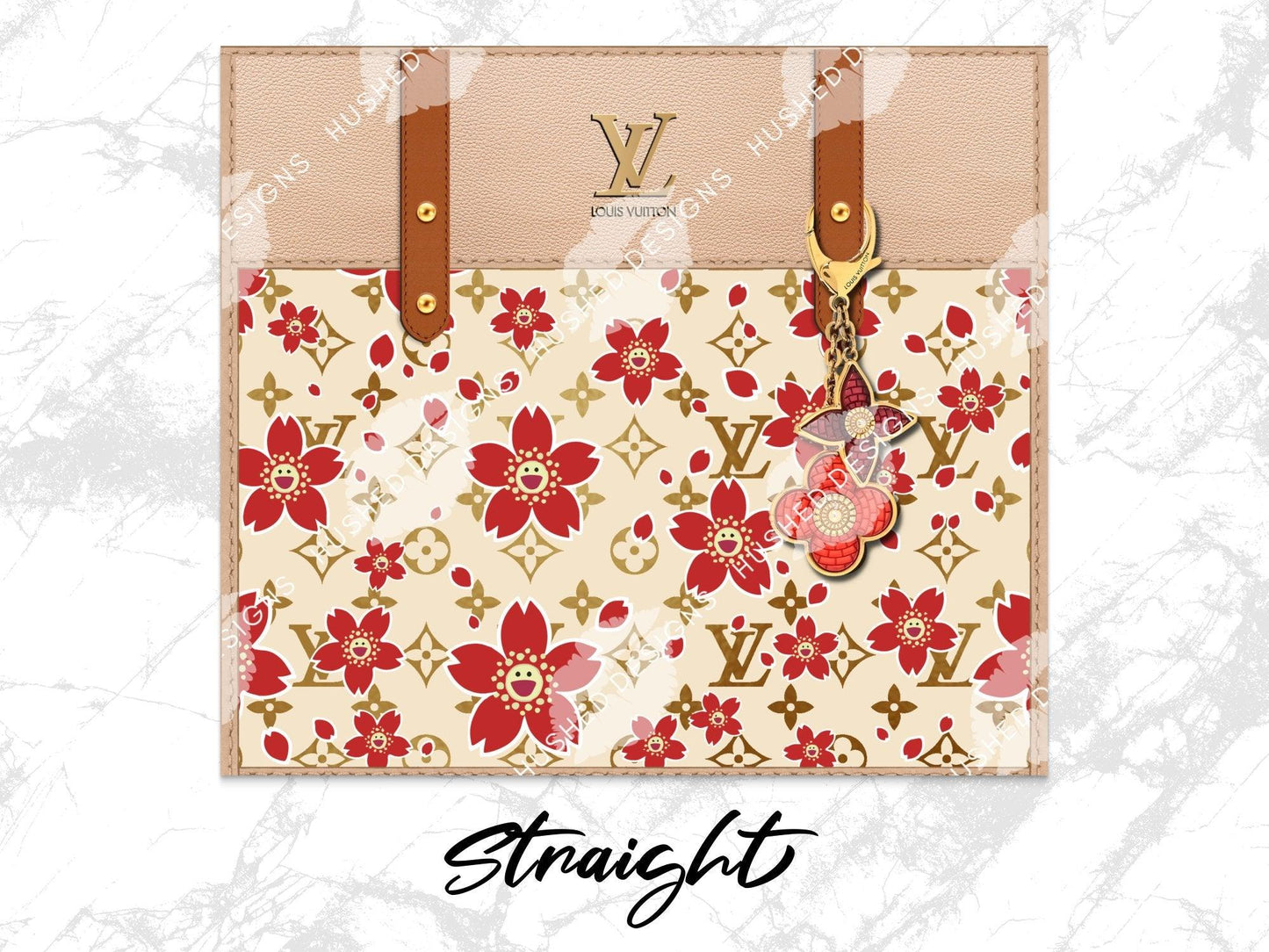 LV Beige Cherry Blossom Plain - Hushed Designs