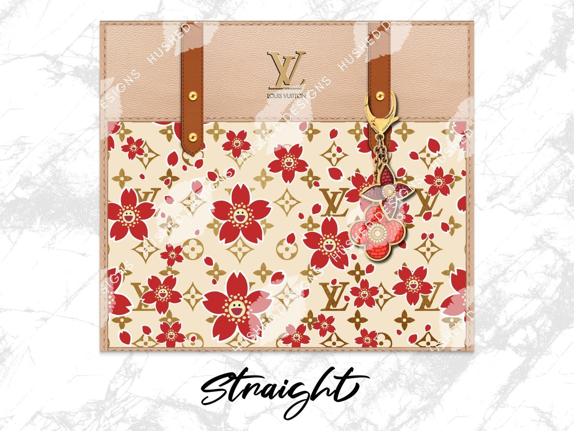 LV Beige Cherry Blossom Plain - Hushed Designs