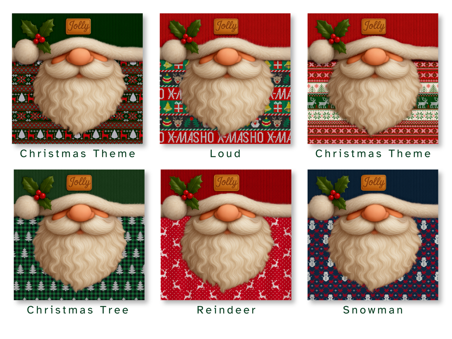 Jolly Gnome Christmas Holiday Winter Pattern Design product type