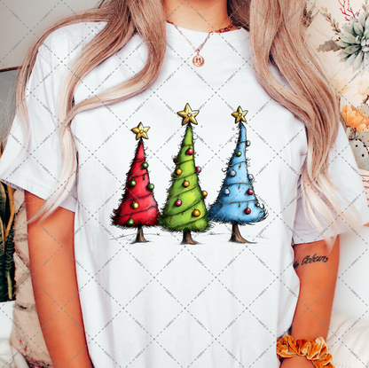 Christmas Trees Transparent PNG File