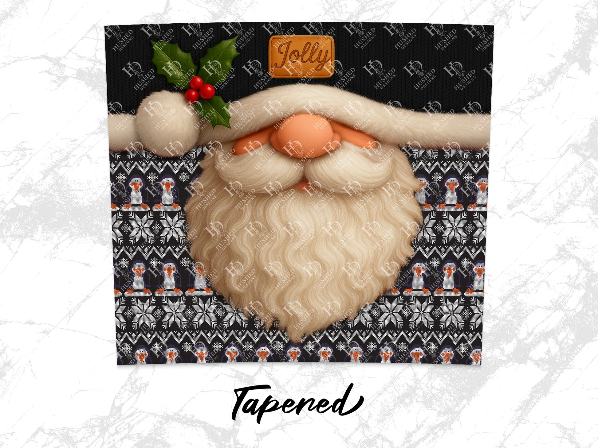 Handmade Santa Claus Christmas Card, Festive Holiday Greeting with Unique Beard Design