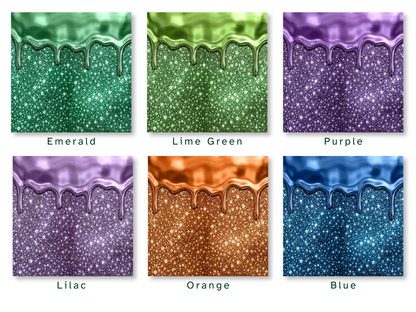 Glitter Drip Tumbler Wraps Bundle 20 oz | 18 Color Sublimation PNGs (Digital Download)