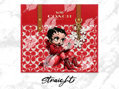 NY Coach Red Monogram with Betty Boop Plain - Hushed Designs