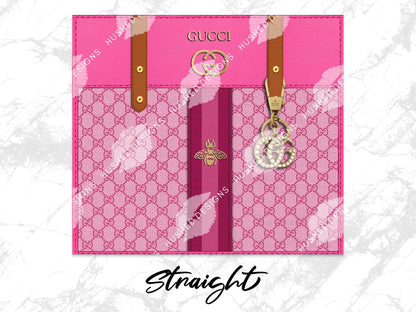 Gucci Pink Monogram with Brown Strap Fabric Texture - Hushed Designs