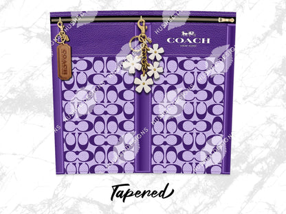 NY Coach Purple Monogram Fabric Texture - Hushed Designs