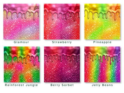 Glitter Drip Tumbler Wraps Bundle 20oz | 21 Color Sublimation PNGs (Digital Download)